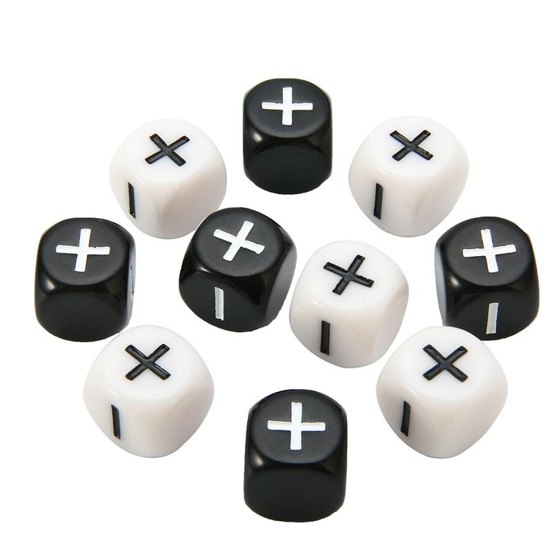 10Pcs Math Dice For Kids Games Cube Plus And Minus Sign Manipulatives Classroom Teaching Supplies Juegos De Mesa Divertidos Set