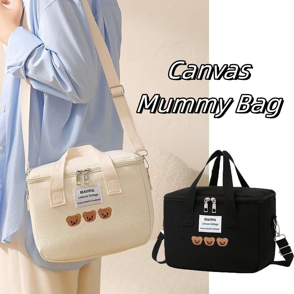 Canvas Baby Diaper Organizer Cartoon Single Shoulder Bag Women Handbag  Stroller Accessories