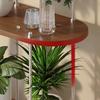 Solid Wood & Iron Movable Plant Stand, Floor-Standing Flower Pot Holder, Heavy Duty Rolling Rack for Indoor Outdoor Home Garden
