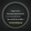 Anti-Slip Napa Leather Steering Wheel Cover, Ultra-Thin & Universal, All-Season Car Accessory for Men and Women