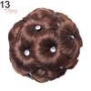 BEAUTY-WIG 9 Flowers Synthetic Bun Hair Extension Elastic Bridal Donut Chignon