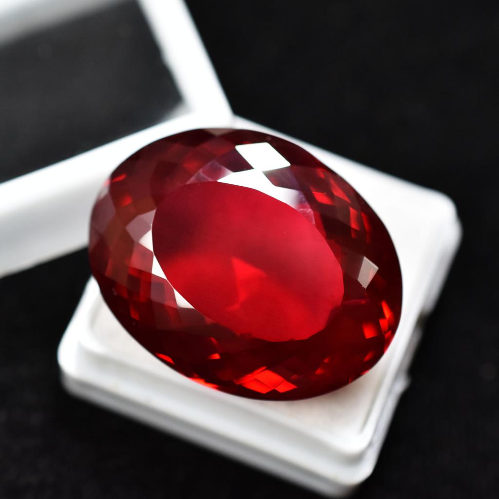62.25 Ct Natural Blood Red Mozambique Ruby   BIG-SIZE Loose Gemstone