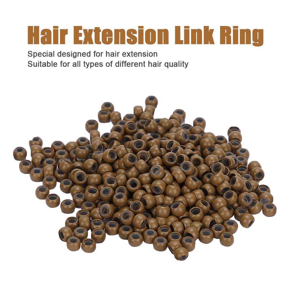1000pcs Silicone   Links  s Beads Small Comfortable Hair Extension Tool