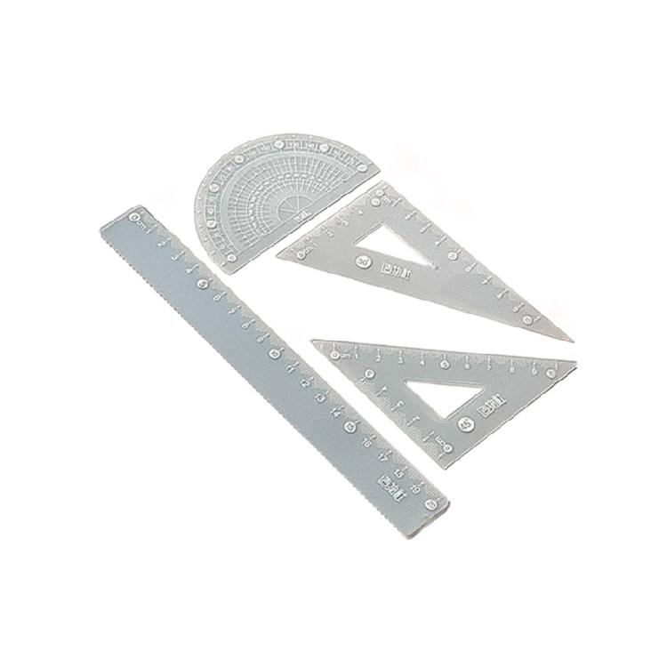 Student Geometry Tool Multifunctional Geometry Math Set with Straight Ruler Protractor Set Square For School Office