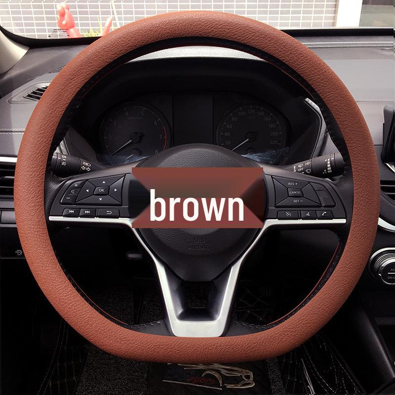 Universal Silicone Steering Wheel Cover - Fashionable, Sweat-Absorbent, Non-Slip, Thin & Soft, Fits All Seasons