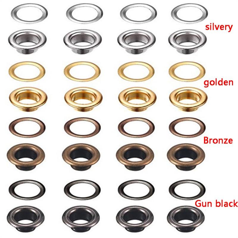 200 Sets Grommet Kit 1/4 Inch, Upgraded 4 Colors Grommets Eyelets With 3 Pcs Install Tool And Storage Box, Easy To Use For Tarps