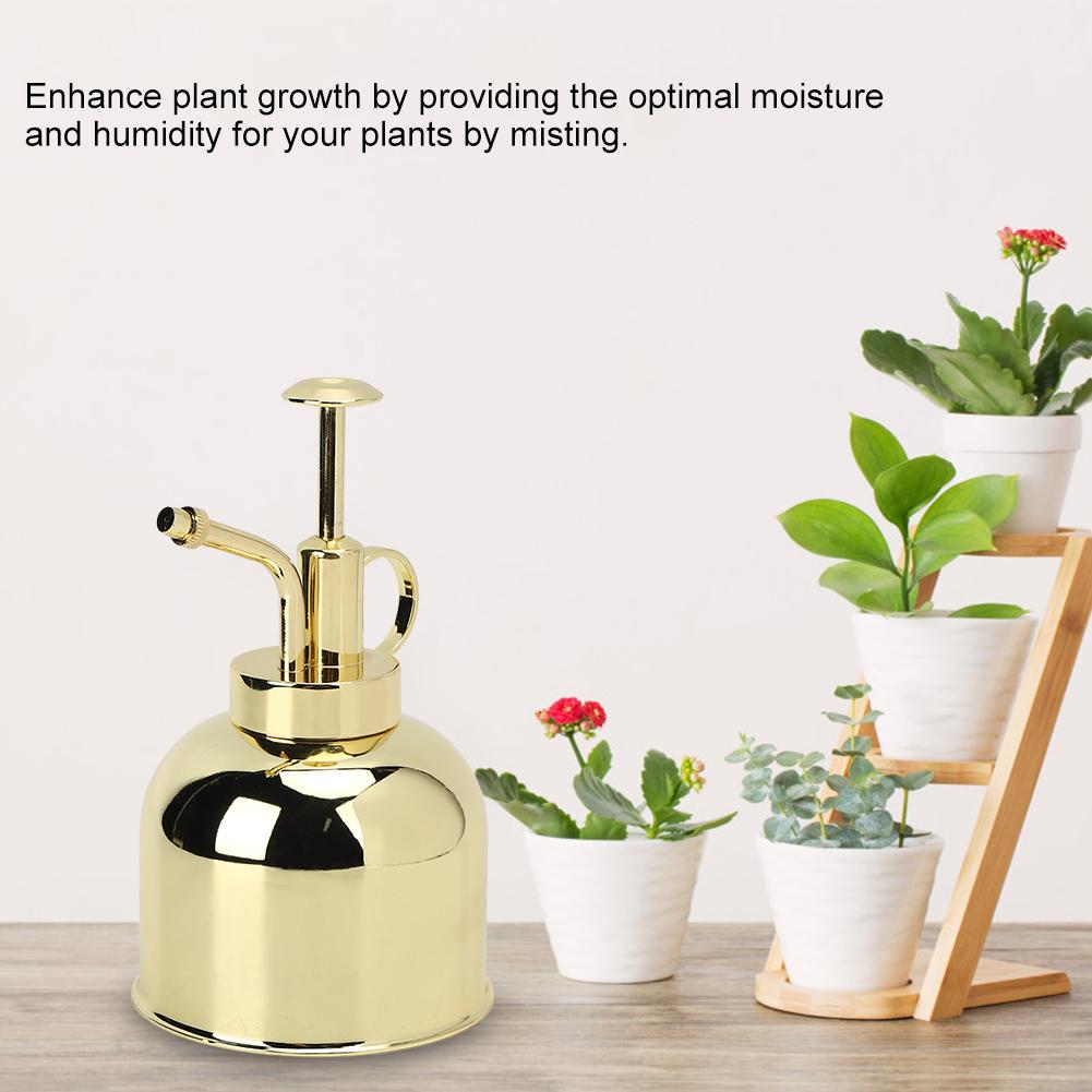 Stainless Steel Hand Pressure Plant Flower Watering Pot Spray Bottle Garden Mist Sprayer