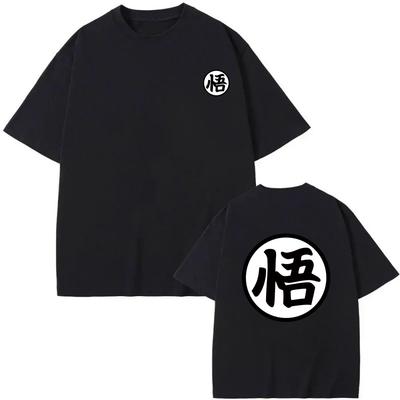 Letní Módní Anime Son Goku Tričko 100% Bavlna Krátký Rukáv Topy Tričko Volné Oversized Ležérní Trička Pánské Harajuku Oblečení