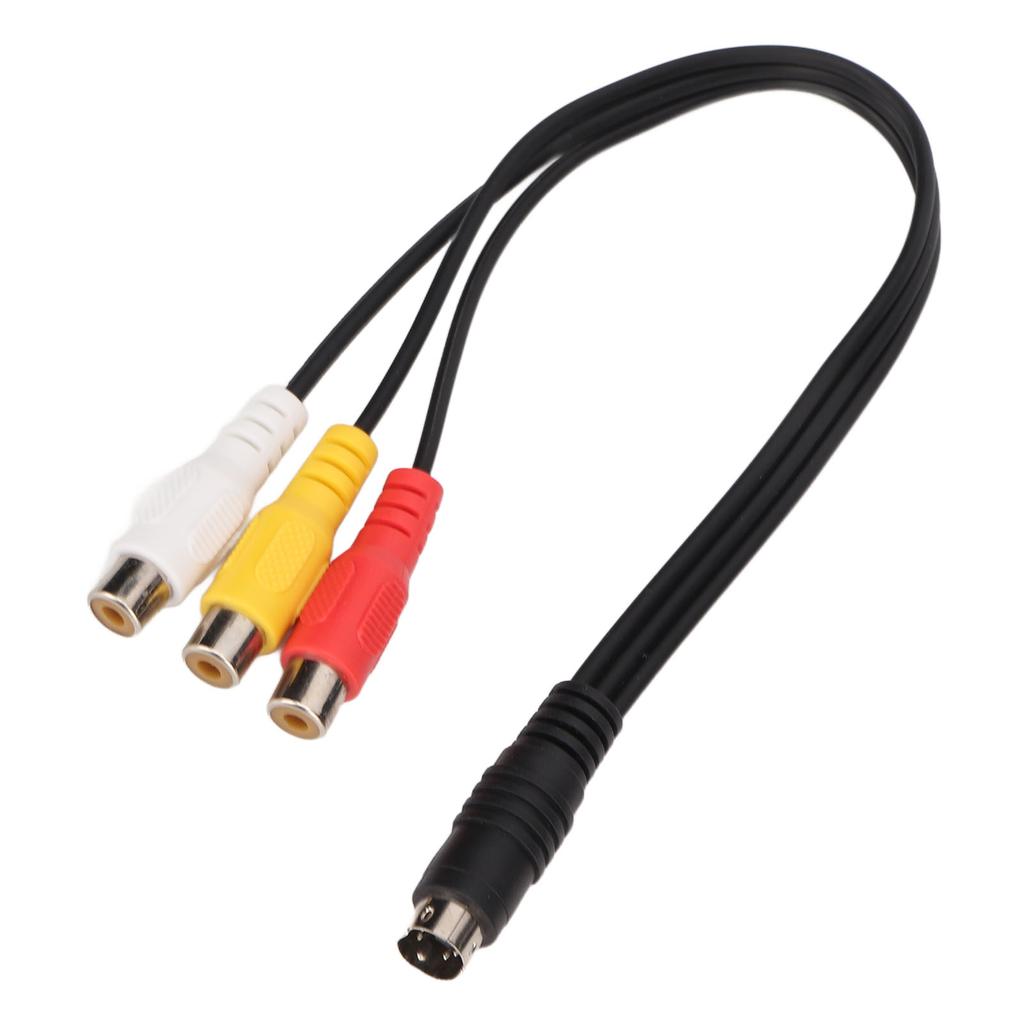 S Video 4 Pin Male to 3RCA Female Cable Double Shielding Red Yellow White Video Adapter Cable 1.0ft