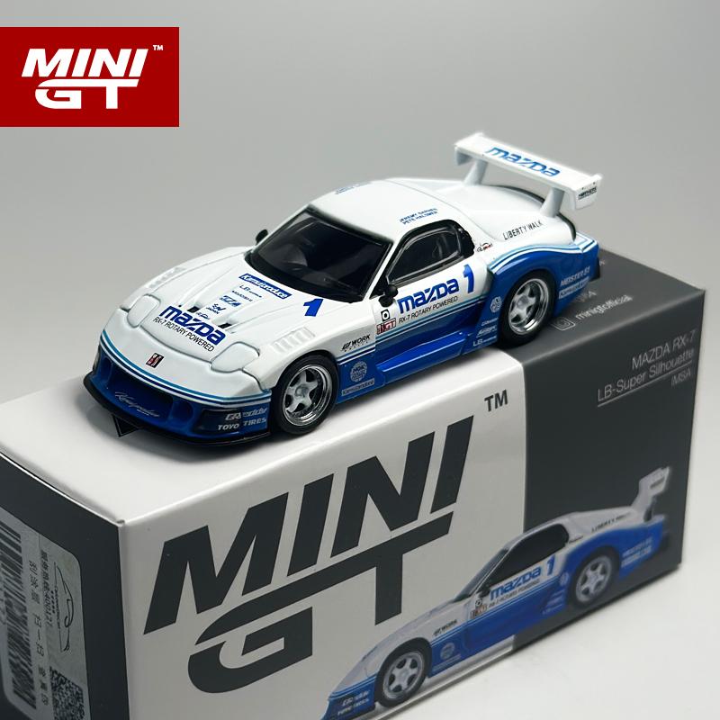МИНИГТ 1:64 MAZDA RX-7 LB-Super Silhouette IMSA Белый MGT alloy Модель автомобиля 1011