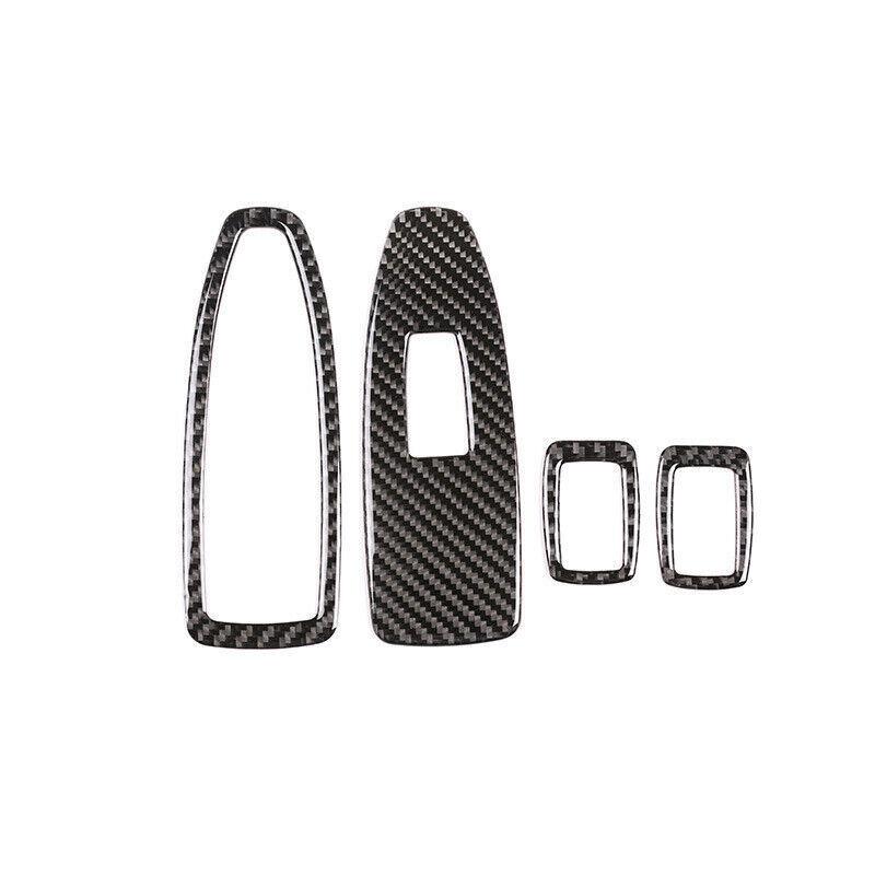For BMW 3 4 Series GT 2013- Real Carbon Fiber Window Lift Panel Switch Trim