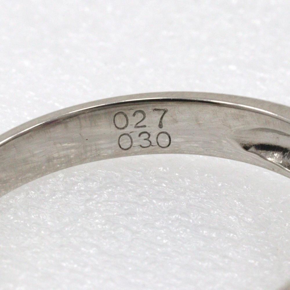 Ring Pt900Platinum/Ruby/diamond #5.8(US Size) 4.1g Women Used