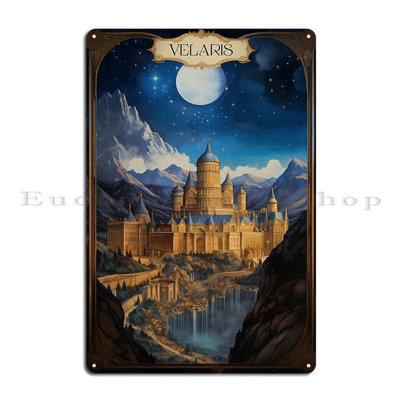 Velaris From Acotar SJM The City of Starlight ACOMAF Metal Plaque Wall Decor Garage Decoration Designer Tin Sign Poster