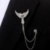Baroque Rhinestone Pearl Corsage Necklace Brooch - Retro British Court Suit Accessory