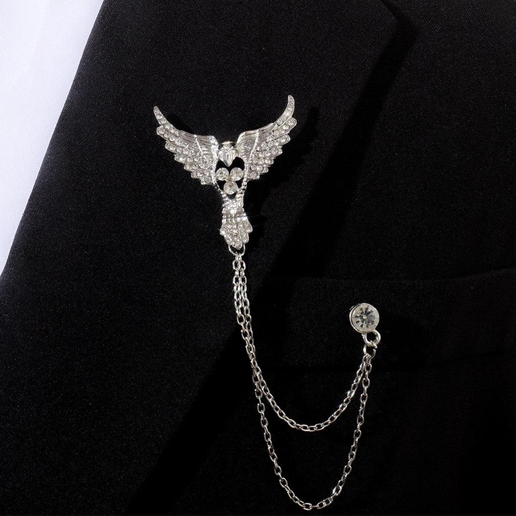 Baroque Rhinestone Pearl Corsage Necklace Brooch - Retro British Court Suit Accessory