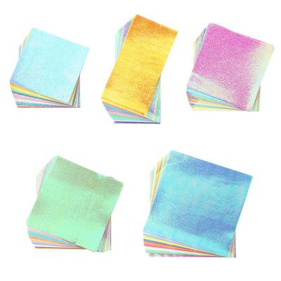 Material DIY Accessories Glittering Origami Paper Square Folding Papers Scrapbooking Decoration