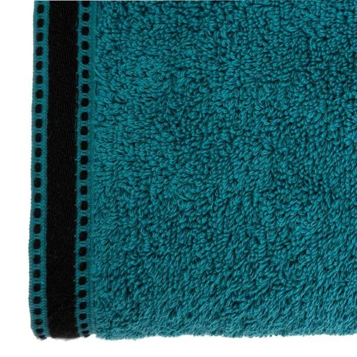 Drap De Bain "Joia" Coton Bleu Canard 100x150cm - Atmosphera Createur D'interieur