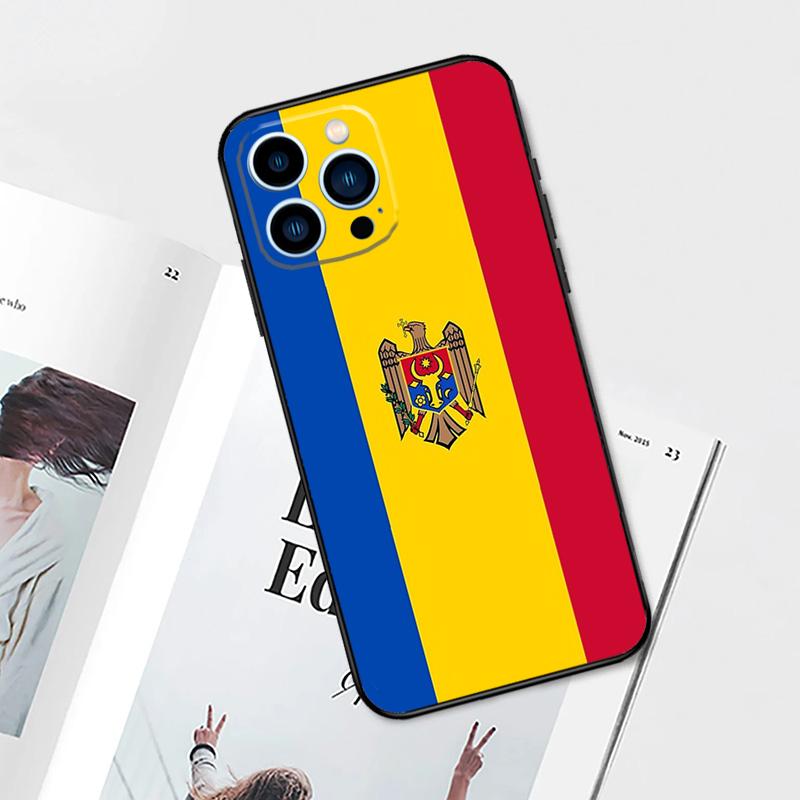 Moldova Flag Case For iPhone 17 Pro Max 14 13 12 11 15 16 Pro Max mini 15 Plus 16e 17 Air Phone Cover