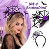 Halloween Lace Headband with Rose and Decorations for Women's Costume Party