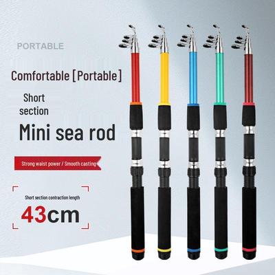 Five-Color Portable Fishing Rod Set: Compact and Full Gear for Sea Fishing