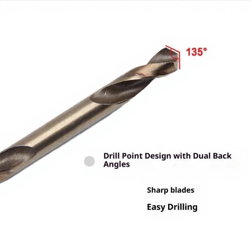 Pack Of 9 High Speed Steel Double Tip Drill Bits Plastic Case Included For Power Tool Precise Drilling Multi Purpose Use
