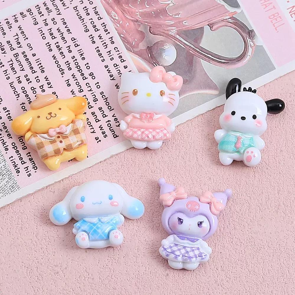 10 Pcs New Kawaii Cartoon Cute Plaid Skirt Series Resin Scrapbook Diy Jewelry Gift Hairpin Accessories A141