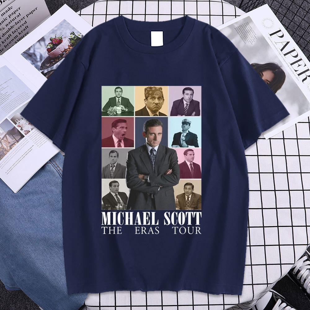 Michael Scott The Eras Tour T Shirts Homage The Office TV Show Comfort Colors Tshirt Unisex Women Hip Hop Tees Harajuku Streetwear