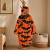 Kids Halloween Printed Flannel Romper Pajama Set for Fun Holiday Sleepwear