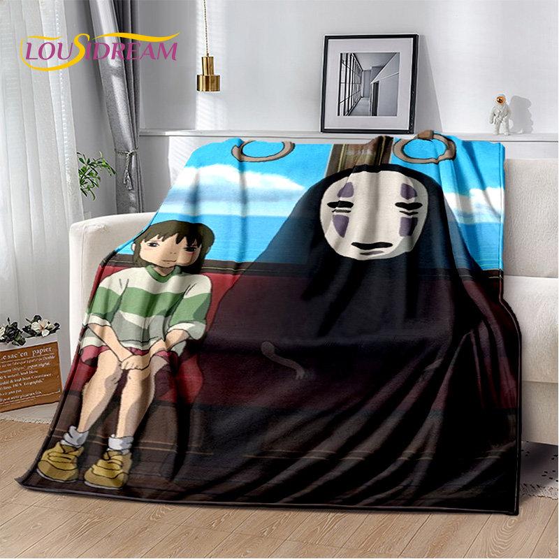 Spirited Away Cartoon Anime Soft Plush Blanket,Flannel Blanket Throw Blanket for Living Room Bedroom Bed Sofa Picnic Cover Kids