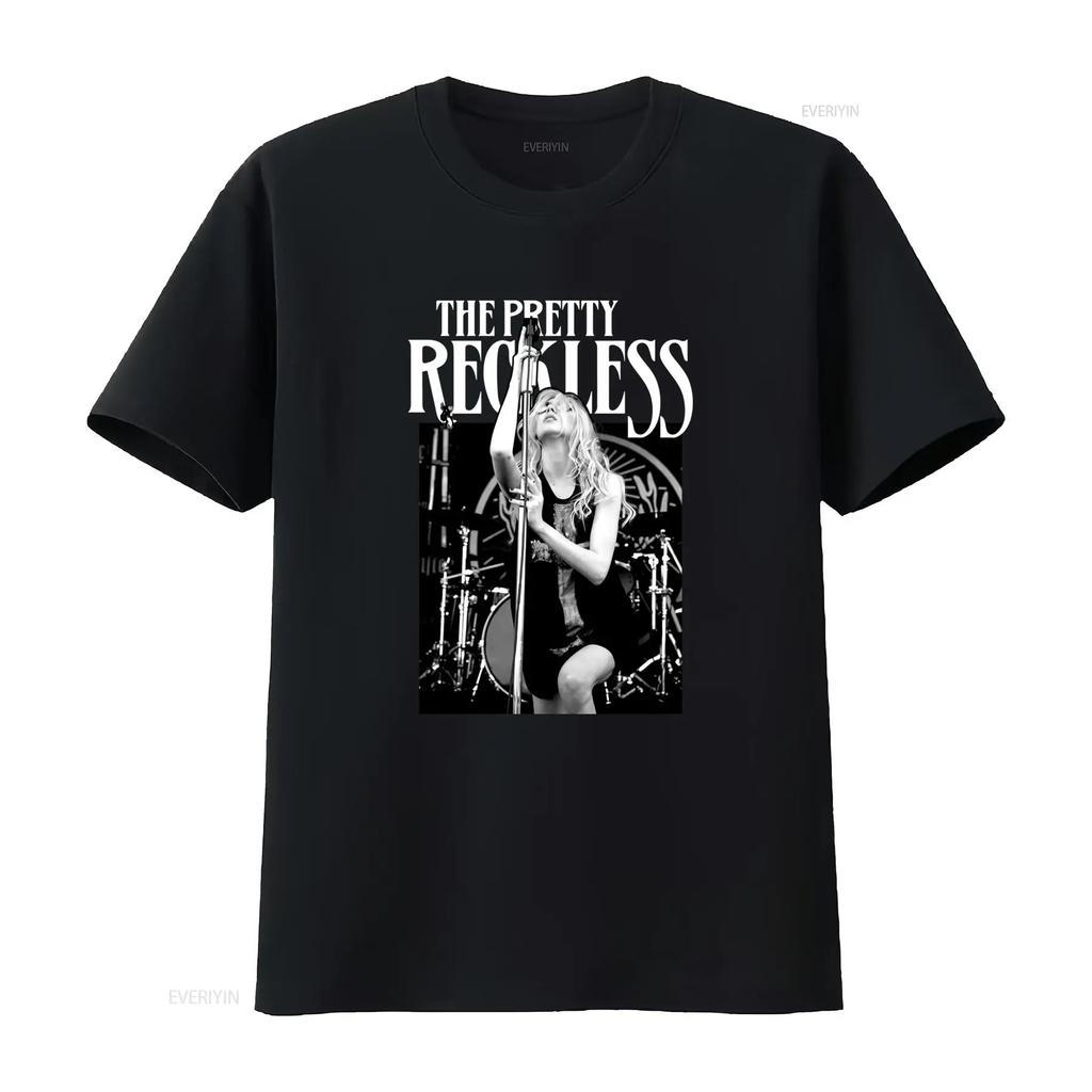 The Pretty Reckless Band Rock Americana Maglietta Nera Stampa Performance Concerto vintage Lavata Morbida Comoda Alla Moda Casual