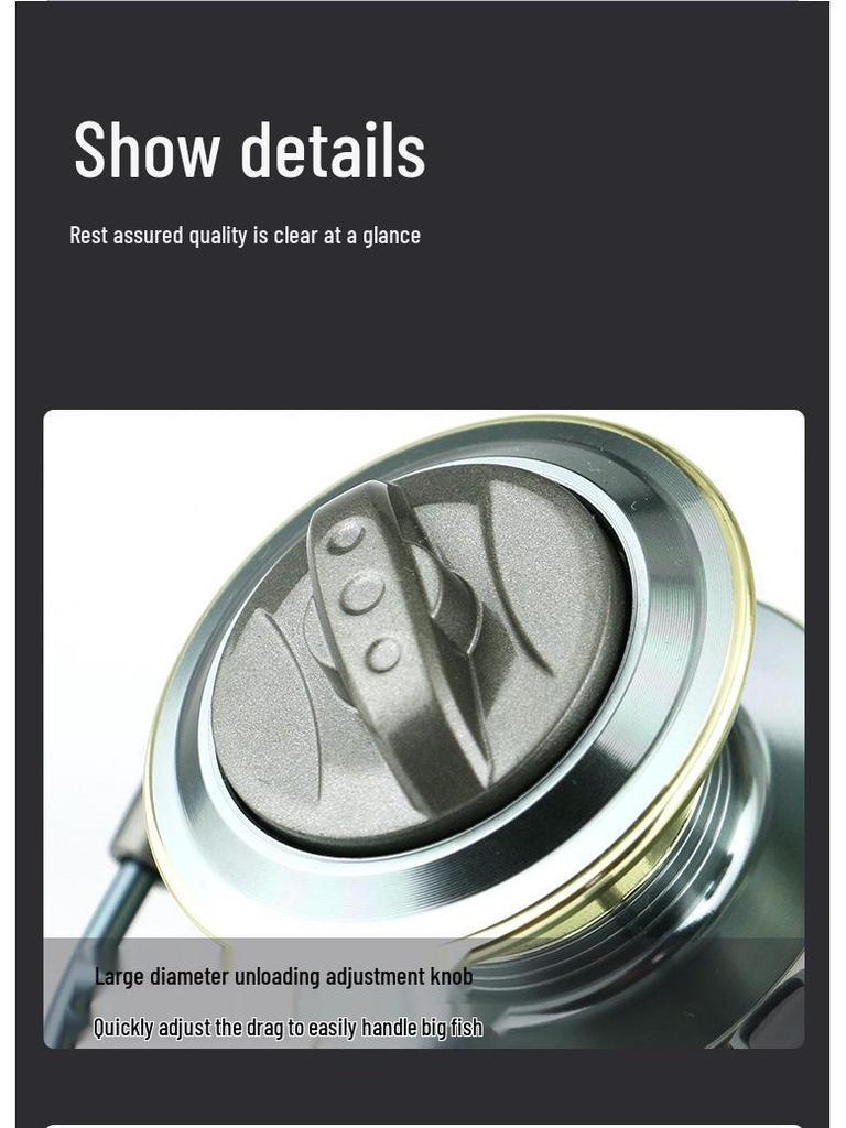 All-Metal Spinning Fishing Reel - Outdoor Lure, Long Cast, Sea Rod Anchor, and Fishing Gear.