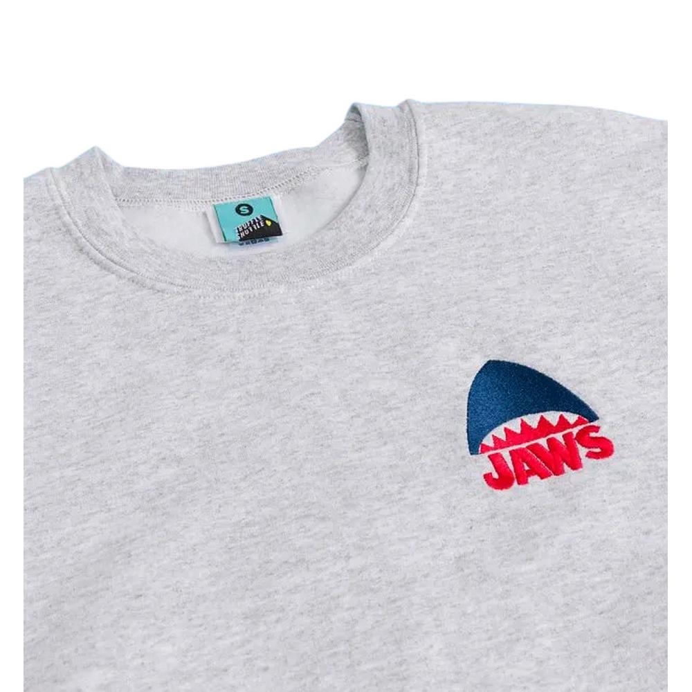 Jaws Unisex Adult Shark Embroidered Sweatshirt