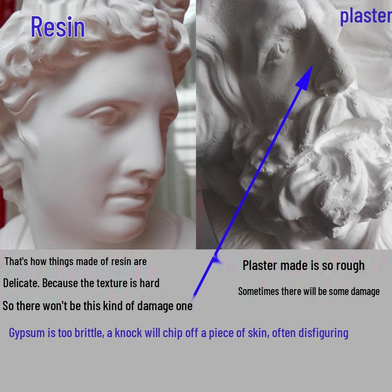 15cm European-Style David Resin Bust Statue - Nordic Decorative Figurine