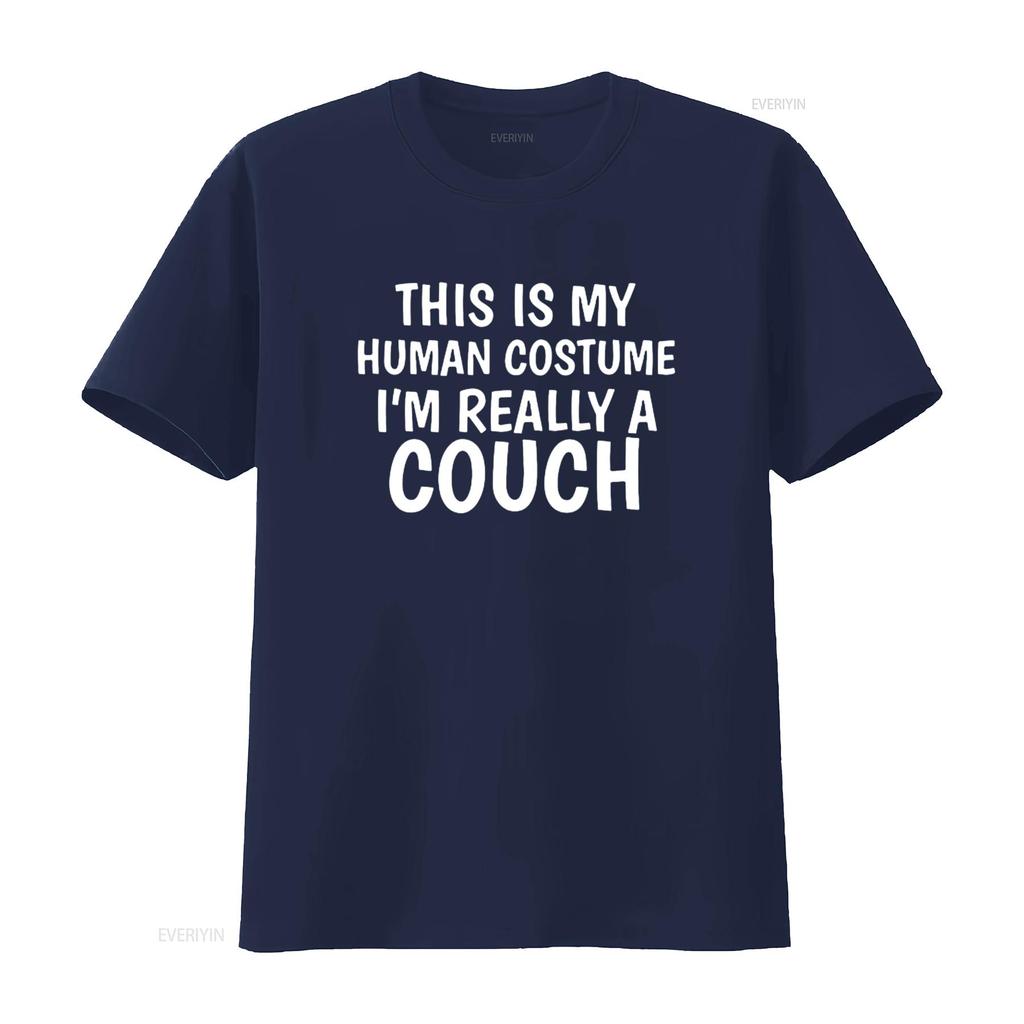 Mens This Is My Human Costume I M Really A Couch T Shirt Black X Large vintage Washed designer clothes Slightly Soft Stretched