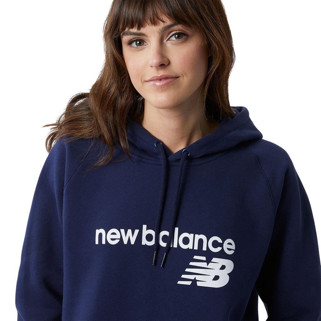 New Balance Core Fleece Hoodie Fleece PGM S Women's (WT03810) Sweatshirt, Lining, (Pigment),