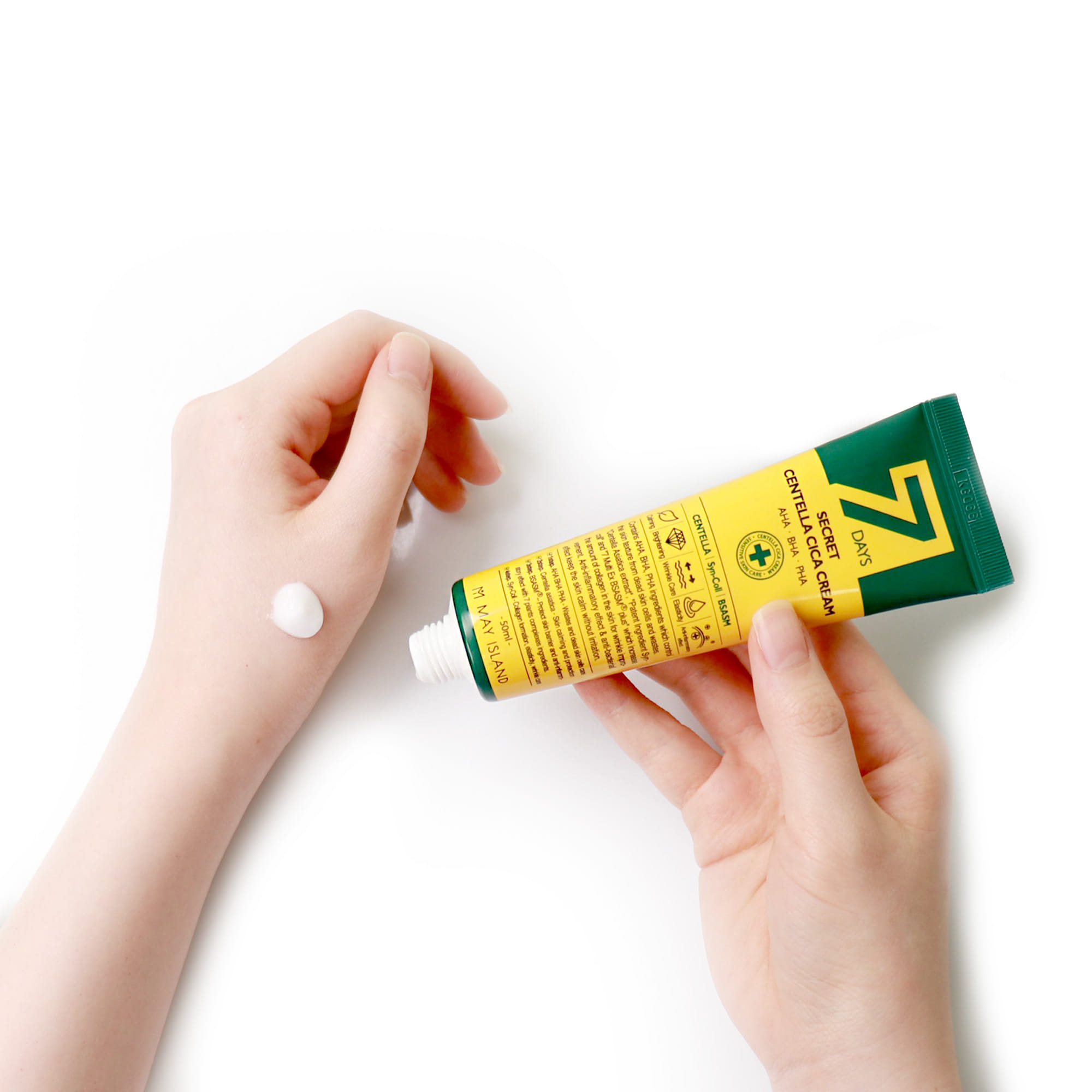 Authentic May Island 7 Days Secret Centella Cica Cream (50ml) – Soothing AHA BHA PHA Moisturizing Barrier Cream with Centella  Korea Shipping