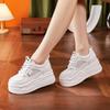 Little white shoes women's 2025 spring sandals new leather versatile muffin thick-soled breathable mesh shoes inner height-increasing women's shoes