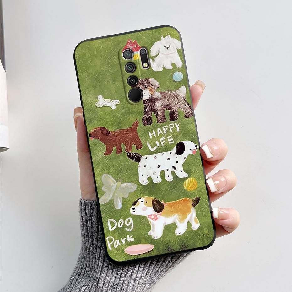 For Xiaomi Redmi 9 Case Redmi 9 Prime Cover M2004J19G M2004J19C redmi9 Cute Cartoon Bear Silicone TPU Soft Phone Case Back Cover