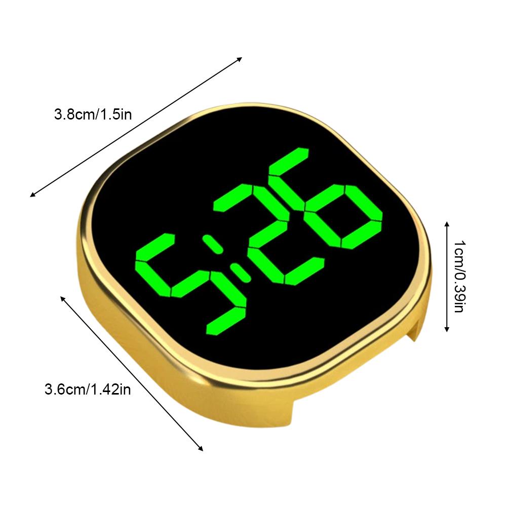 Car Clock Luminous Automotive Electronic Clock Internal Stick-On Digital Watch with Touch Switch Large LED Display Auto Ornament