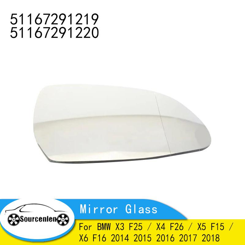 Car Mirror Glass For BMW X3 F25 / X4 F26 / X5 F15 / X6 F16 2014 2015 2016 2017 2018 51167291219 51167291220