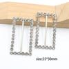 New 5 Pieces of 55 * 30MM Alloy Rhinestone Multifunctional Buckle DIY Ribbon Slider Shoe Bag Clothing Belt Decoration Ring Buckl