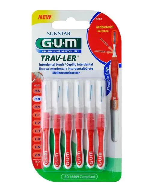 Sunstar Gum Trav-Ler Межзубная щетка Iso1 1314 0,8мм 6 шт.