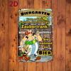 Rustic Vintage Metal Tin Sign with Humorous German Festival Design for Farmhouse Bar