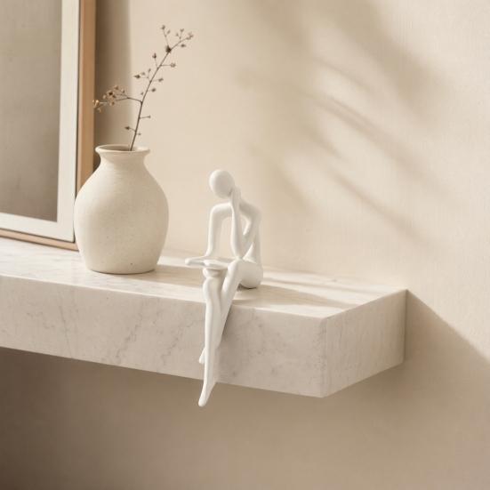 3D Printed Thinker Figurines Ornaments Minimalist Abstract Art Sculptures for Home Office Bookcase