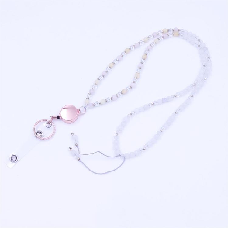 Beaded Lanyard with Card Holder ID Badge Holder Key Lanyards Teacher Lanyards Beautiful Neck Strap for Students