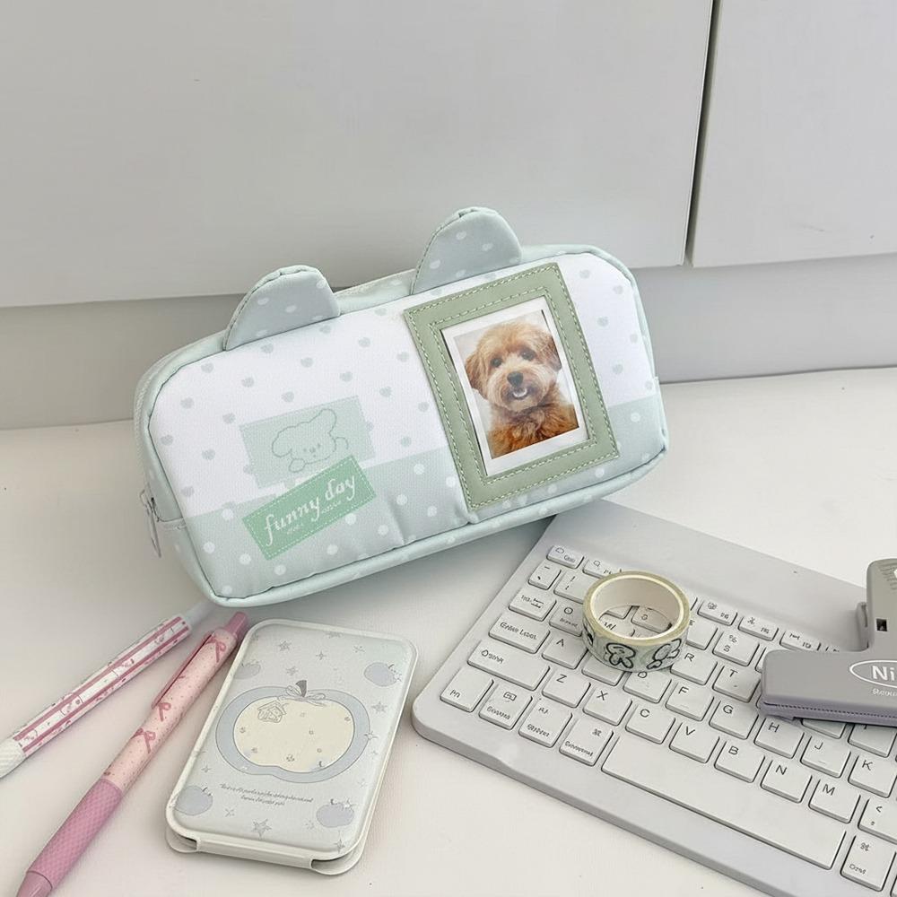 Large Capacity Pencil Case Polka Dot Star Bow Pencil Pouch Cute Pen Bag  School Supplies