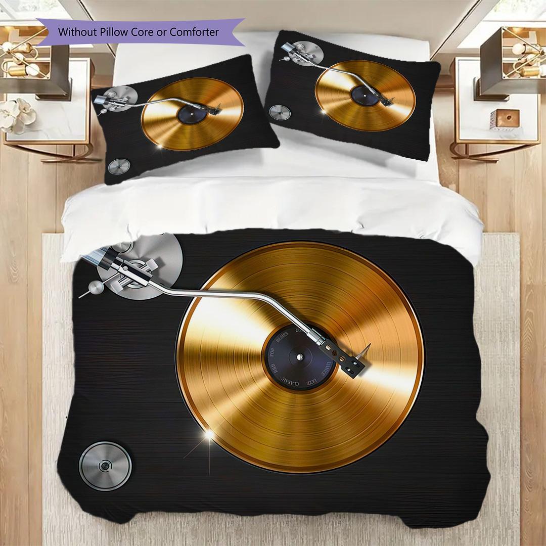 

1PC Music, guitar Theme Bedding Quilt Set Quilt Cover Pillowcase Home Decoration Birthday Gift (1 * duvet cover + 8 * pillowcase, without core) 135x200cm