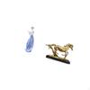 Girl Figurine Desktop Statue Horse Sculpture Resin Ornament Modern Nordic Miniature Collectible with
