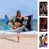 Anime B-Bleach Microfiber Blanket Quick Drying Beach Towels Oversized Printing Super Absorbent Pool Towel Blanket