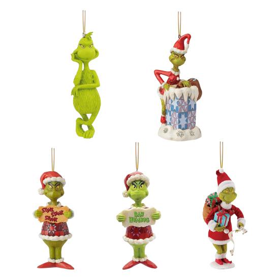 5 Pcs Green Elf Christmas Ornaments Acrylic Green Elf Christmas Tree Hanging Decoration for Holiday Party Decoration